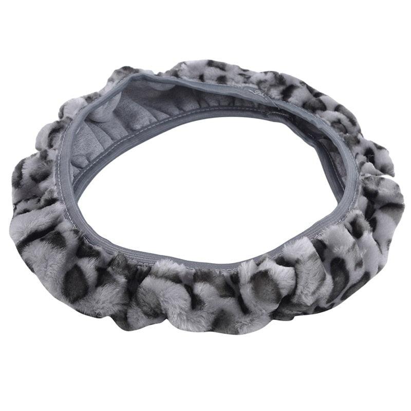 Car Steering Wheel Elastic Long Microfiber Plush Steering Wheel Cover Gearshift Handbrake Cover Protector Decoration Warm Super Thick Plush Collar Soft Car Steering Wheel Cover Decoration Warm Super Thick Plush Collar Soft Black Pink Women Man Stevvex