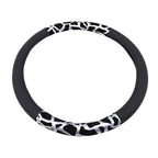 Car Steering Wheel Elastic Long Microfiber Plush Steering Wheel Cover Gearshift Handbrake Cover Protector Decoration Warm Super Thick Plush Collar Soft Car Steering Wheel Cover Decoration Warm Super Thick Plush Collar Soft Black Pink Women Man Stevvex
