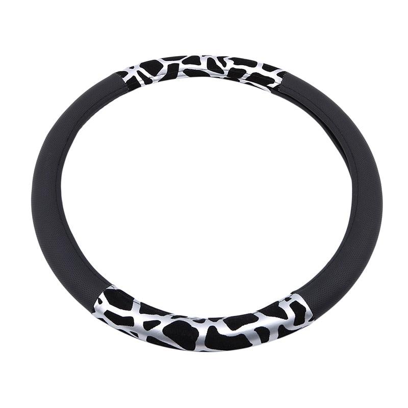 Car Steering Wheel Elastic Long Microfiber Plush Steering Wheel Cover Gearshift Handbrake Cover Protector Decoration Warm Super Thick Plush Collar Soft Car Steering Wheel Cover Decoration Warm Super Thick Plush Collar Soft Black Pink Women Man Stevvex