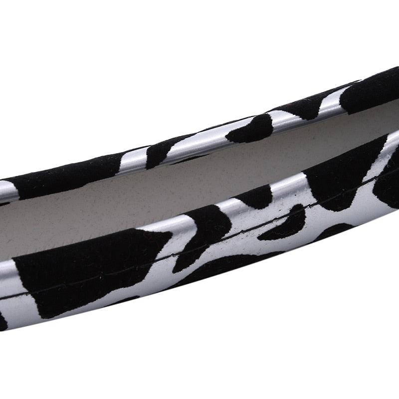 Car Steering Wheel Elastic Long Microfiber Plush Steering Wheel Cover Gearshift Handbrake Cover Protector Decoration Warm Super Thick Plush Collar Soft Car Steering Wheel Cover Decoration Warm Super Thick Plush Collar Soft Black Pink Women Man Stevvex