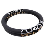 Car Steering Wheel Elastic Long Microfiber Plush Steering Wheel Cover Gearshift Handbrake Cover Protector Decoration Warm Super Thick Plush Collar Soft Car Steering Wheel Cover Decoration Warm Super Thick Plush Collar Soft Black Pink Women Man Stevvex