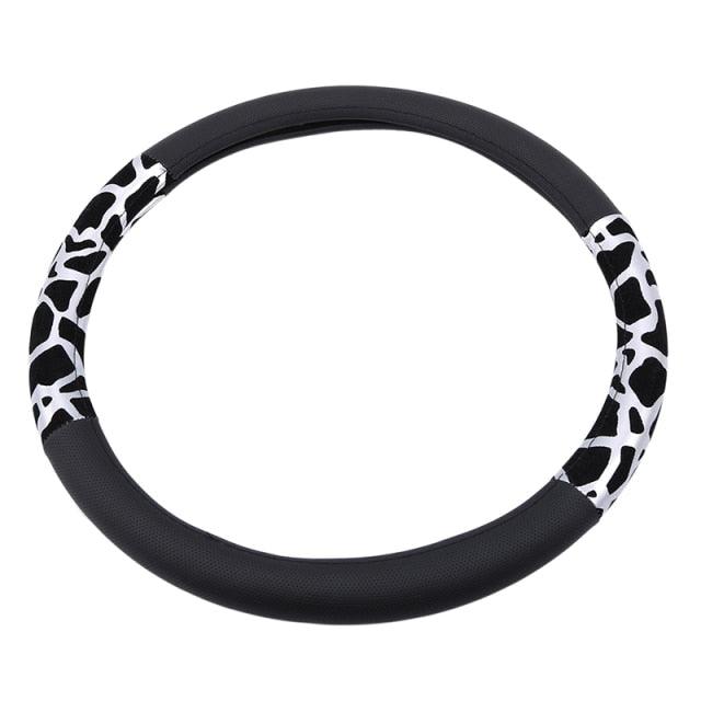 Car Steering Wheel Elastic Long Microfiber Plush Steering Wheel Cover Gearshift Handbrake Cover Protector Decoration Warm Super Thick Plush Collar Soft Car Steering Wheel Cover Decoration Warm Super Thick Plush Collar Soft Black Pink Women Man Stevvex