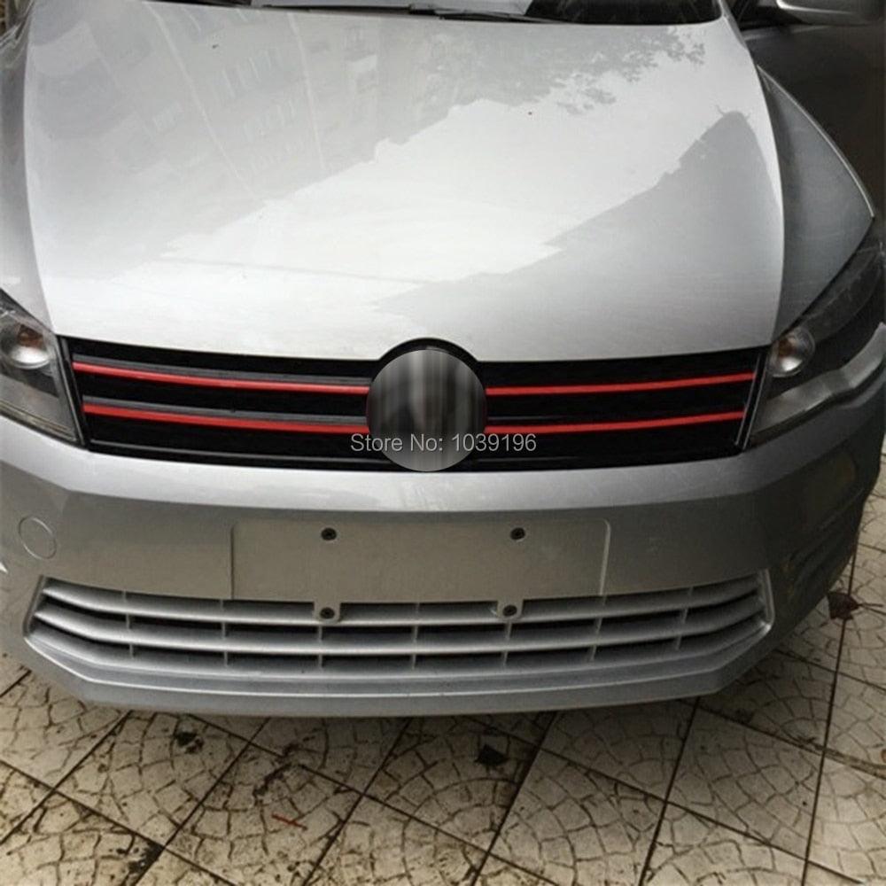 Car Styling Fashion Front Grills Stickers Car Accessories Decorative Car Body Decals Grille Trim Center Mesh Strip Sticker Cover Guards Compatible Decorative Auto Body Stickers for Cars Motorcycles Stevvex