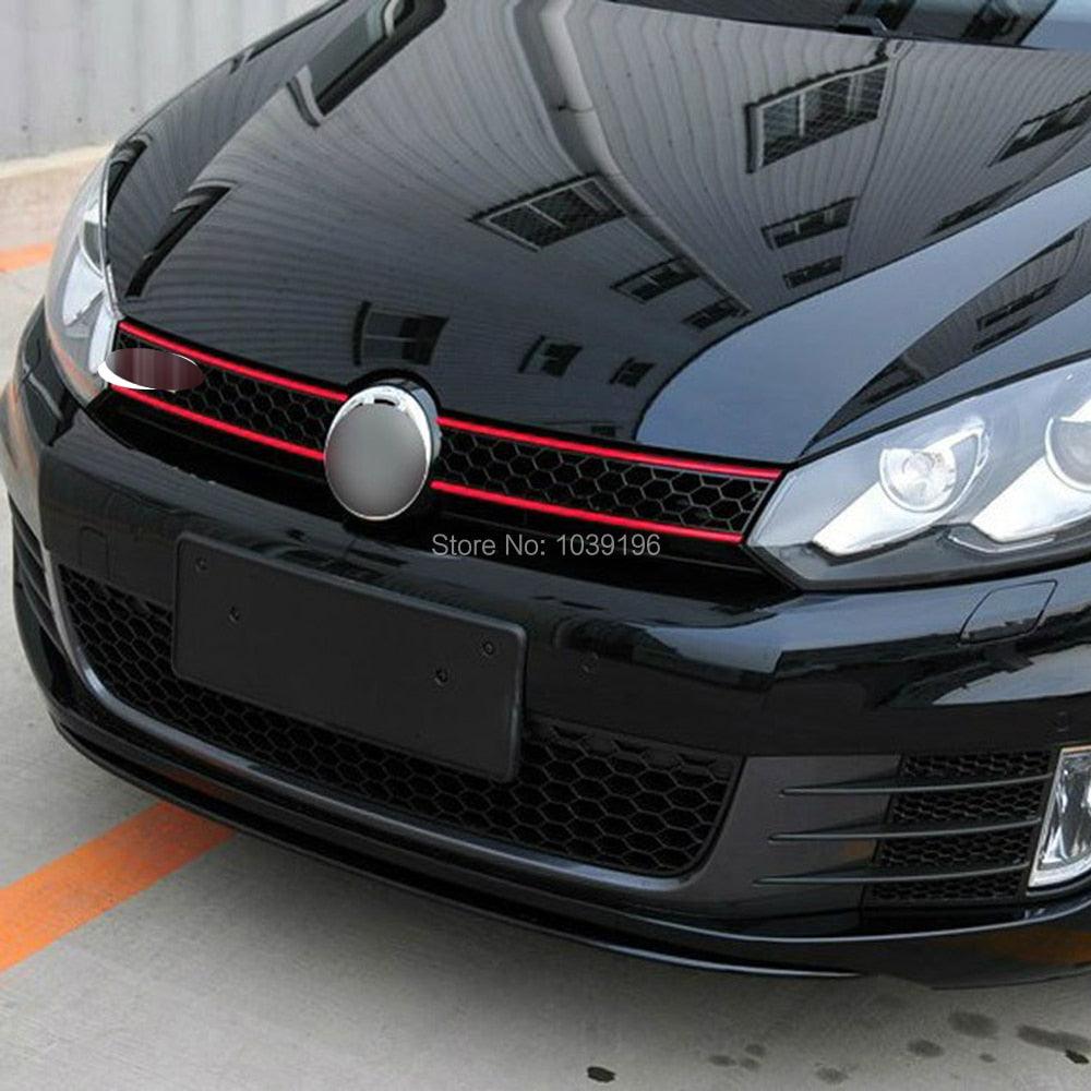 Car Styling Fashion Front Grills Stickers Car Accessories Decorative Car Body Decals Grille Trim Center Mesh Strip Sticker Cover Guards Compatible Decorative Auto Body Stickers for Cars Motorcycles Stevvex