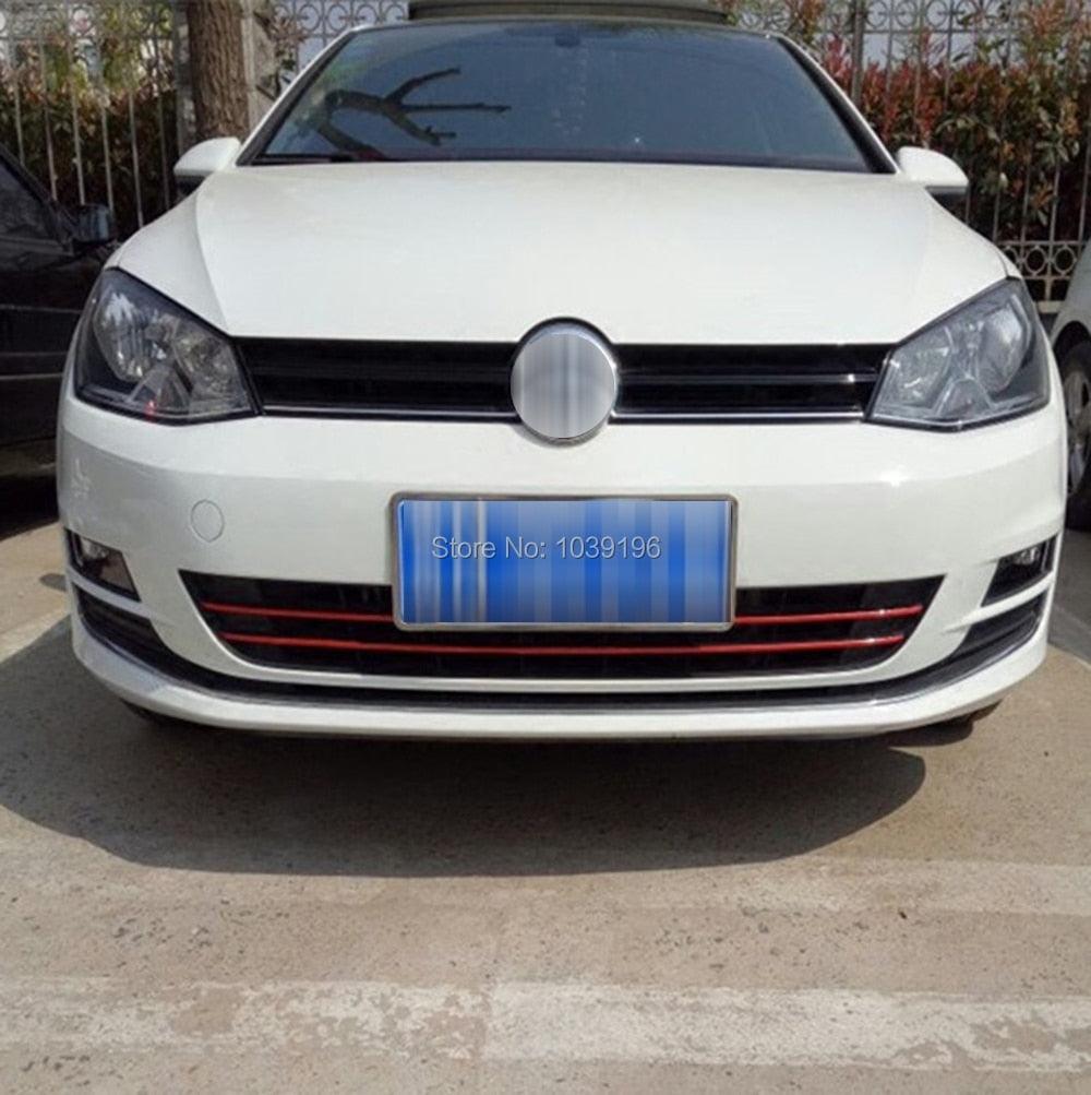 Car Styling Fashion Front Grills Stickers Car Accessories Decorative Car Body Decals Grille Trim Center Mesh Strip Sticker Cover Guards Compatible Decorative Auto Body Stickers for Cars Motorcycles Stevvex