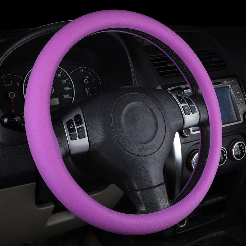 Car Styling Universal Car Silicone Steering Wheel Glove Cover Texture Soft Multi Color Soft Silicon Car Steering Wheel Cover Ethnic Style Car Accessories Steering Wheel Covers Anti Skid Better Grips Steering Wheel Cover Women Steering Wheel Accessories Stevvex