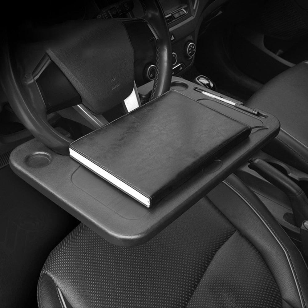 Car Table Steering Wheel Eat Work Cart Drink Food Coffee Goods Auto Steering Wheel Desk Holder Tray Car Laptop Computer Desk Mount Stand Seat Table Back Seat Headrest Tray for Eating Food Drink Writing Laptop Steering Wheel Tray Stevvex