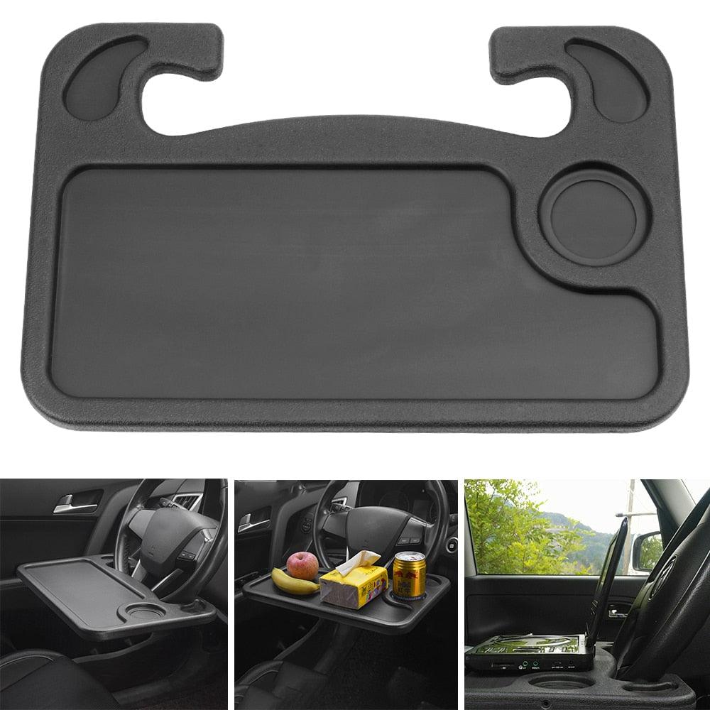 Car Table Steering Wheel Eat Work Cart Drink Food Coffee Goods Auto Steering Wheel Desk Holder Tray Car Laptop Computer Desk Mount Stand Seat Table Back Seat Headrest Tray for Eating Food Drink Writing Laptop Steering Wheel Tray Stevvex