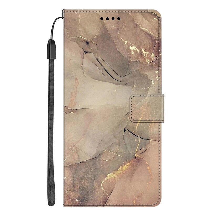 Card Holder PU Leather Wrist Strap Protective Wallet Case Marble Leather Case For Xiaomi Redmi Note 11S 11 Pro 5G Flip Cover Stand Wallet Book Case For Redmi Note11S 11Pro 5G 2022 Stevvex