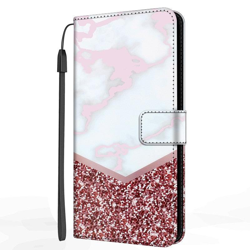 Card Holder PU Leather Wrist Strap Protective Wallet Case Marble Leather Case For Xiaomi Redmi Note 11S 11 Pro 5G Flip Cover Stand Wallet Book Case For Redmi Note11S 11Pro 5G 2022 Stevvex