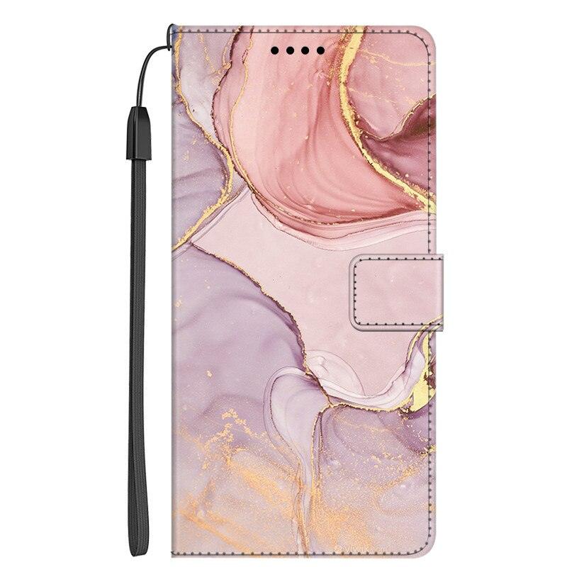 Card Holder PU Leather Wrist Strap Protective Wallet Case Marble Leather Case For Xiaomi Redmi Note 11S 11 Pro 5G Flip Cover Stand Wallet Book Case For Redmi Note11S 11Pro 5G 2022 Stevvex