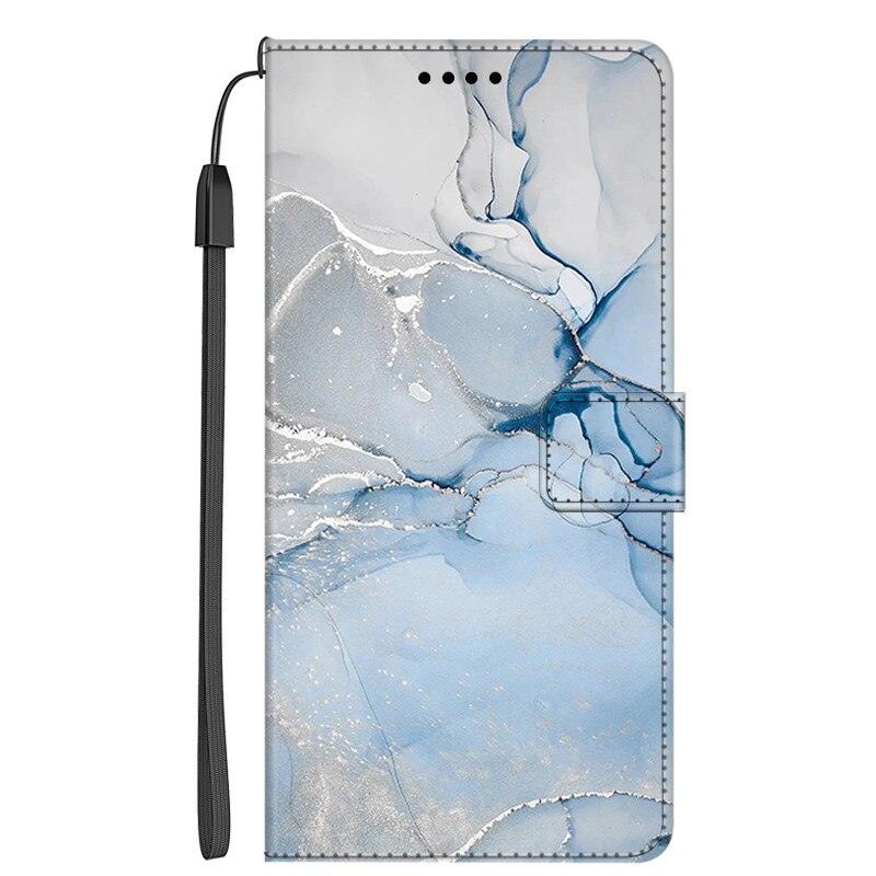 Card Holder PU Leather Wrist Strap Protective Wallet Case Marble Leather Case For Xiaomi Redmi Note 11S 11 Pro 5G Flip Cover Stand Wallet Book Case For Redmi Note11S 11Pro 5G 2022 Stevvex