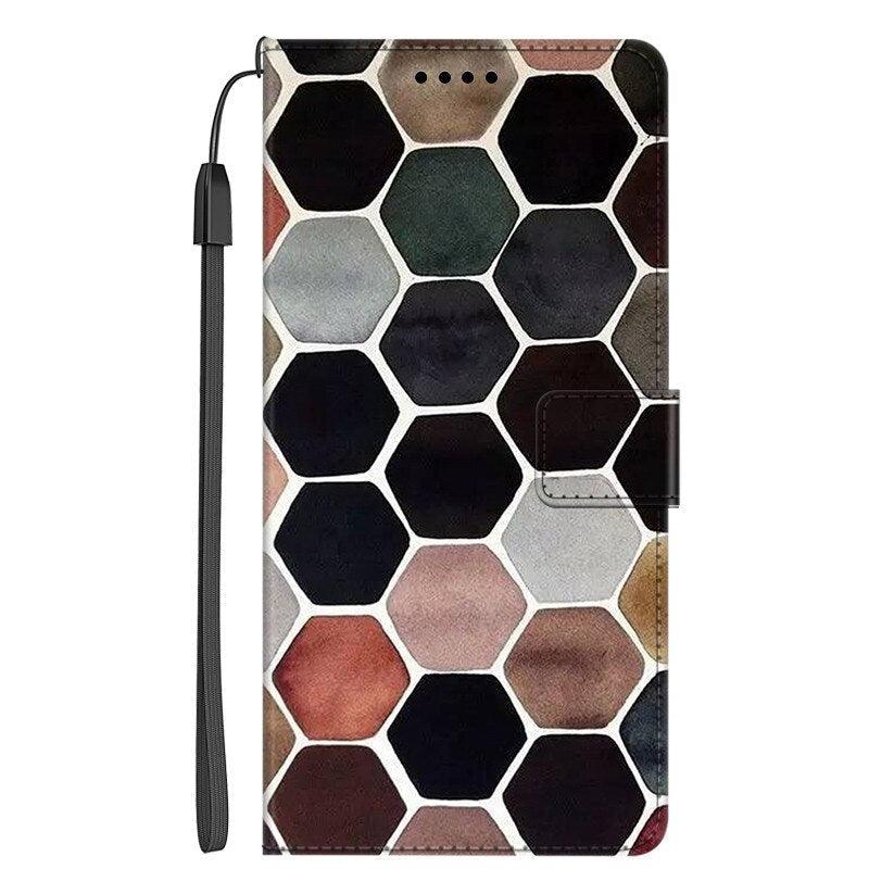 Card Holder PU Leather Wrist Strap Protective Wallet Case Marble Leather Case For Xiaomi Redmi Note 11S 11 Pro 5G Flip Cover Stand Wallet Book Case For Redmi Note11S 11Pro 5G 2022 Stevvex