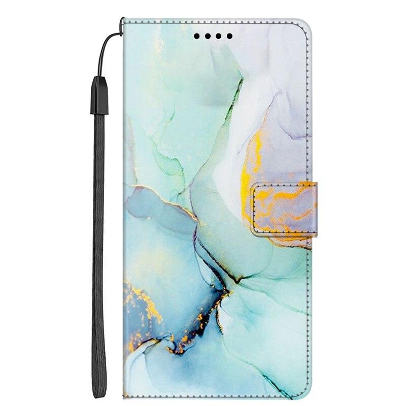 Card Holder PU Leather Wrist Strap Protective Wallet Case Marble Leather Case For Xiaomi Redmi Note 11S 11 Pro 5G Flip Cover Stand Wallet Book Case For Redmi Note11S 11Pro 5G 2022 Stevvex