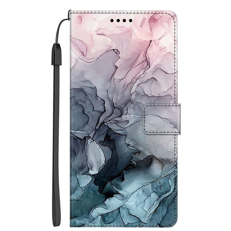 Card Holder PU Leather Wrist Strap Protective Wallet Case Marble Leather Case For Xiaomi Redmi Note 11S 11 Pro 5G Flip Cover Stand Wallet Book Case For Redmi Note11S 11Pro 5G 2022 Stevvex