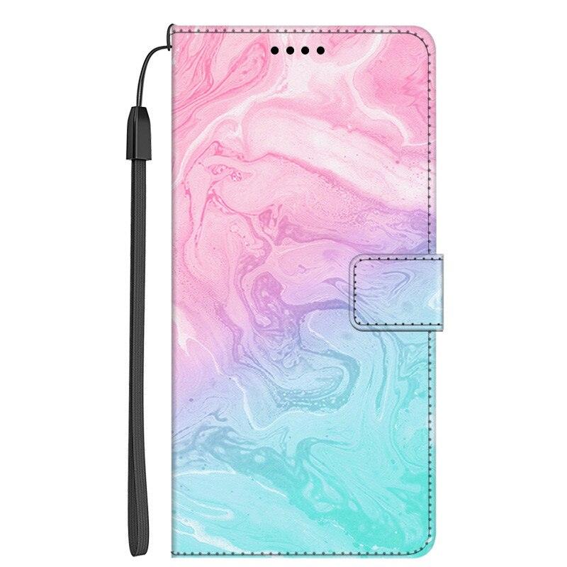 Card Holder PU Leather Wrist Strap Protective Wallet Case Marble Leather Case For Xiaomi Redmi Note 11S 11 Pro 5G Flip Cover Stand Wallet Book Case For Redmi Note11S 11Pro 5G 2022 Stevvex