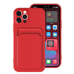 Card Pocket Protective Slim Wallet Case For iPhone 14 13 12 11 Pro Max Modern Bright Color iPhone Cover Lightweight Card Slot Design Simple Color Business Protective Case