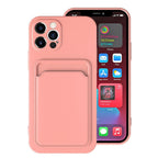 Card Pocket Protective Slim Wallet Case For iPhone 14 13 12 11 Pro Max Modern Bright Color iPhone Cover Lightweight Card Slot Design Simple Color Business Protective Case