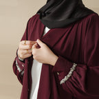 Cardigan Abaya, Western Style Abaya (MOA061) - SJB-DIAMOND ELITES