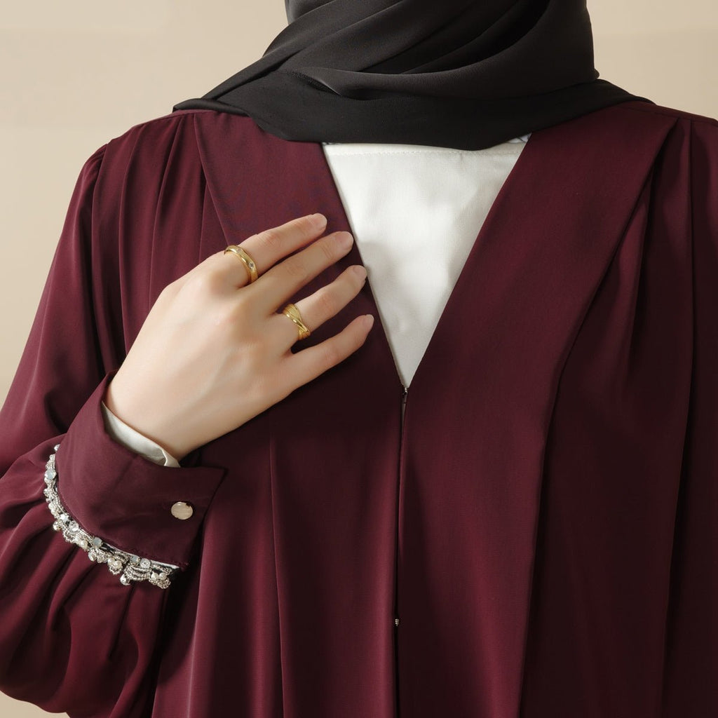 Cardigan Abaya, Western Style Abaya (MOA061) - SJB-DIAMOND ELITES