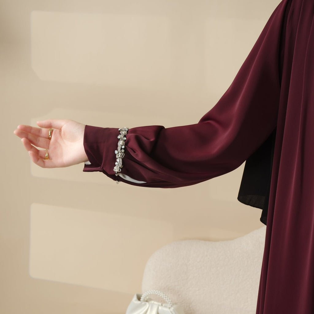 Cardigan Abaya, Western Style Abaya (MOA061) - SJB-DIAMOND ELITES