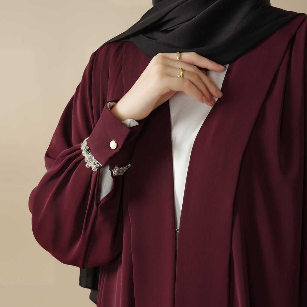 Cardigan Abaya, Western Style Abaya (MOA061) - SJB-DIAMOND ELITES