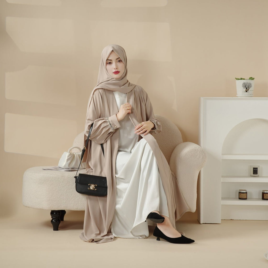 Cardigan Abaya, Western Style Abaya (MOA061) - SJB-DIAMOND ELITES