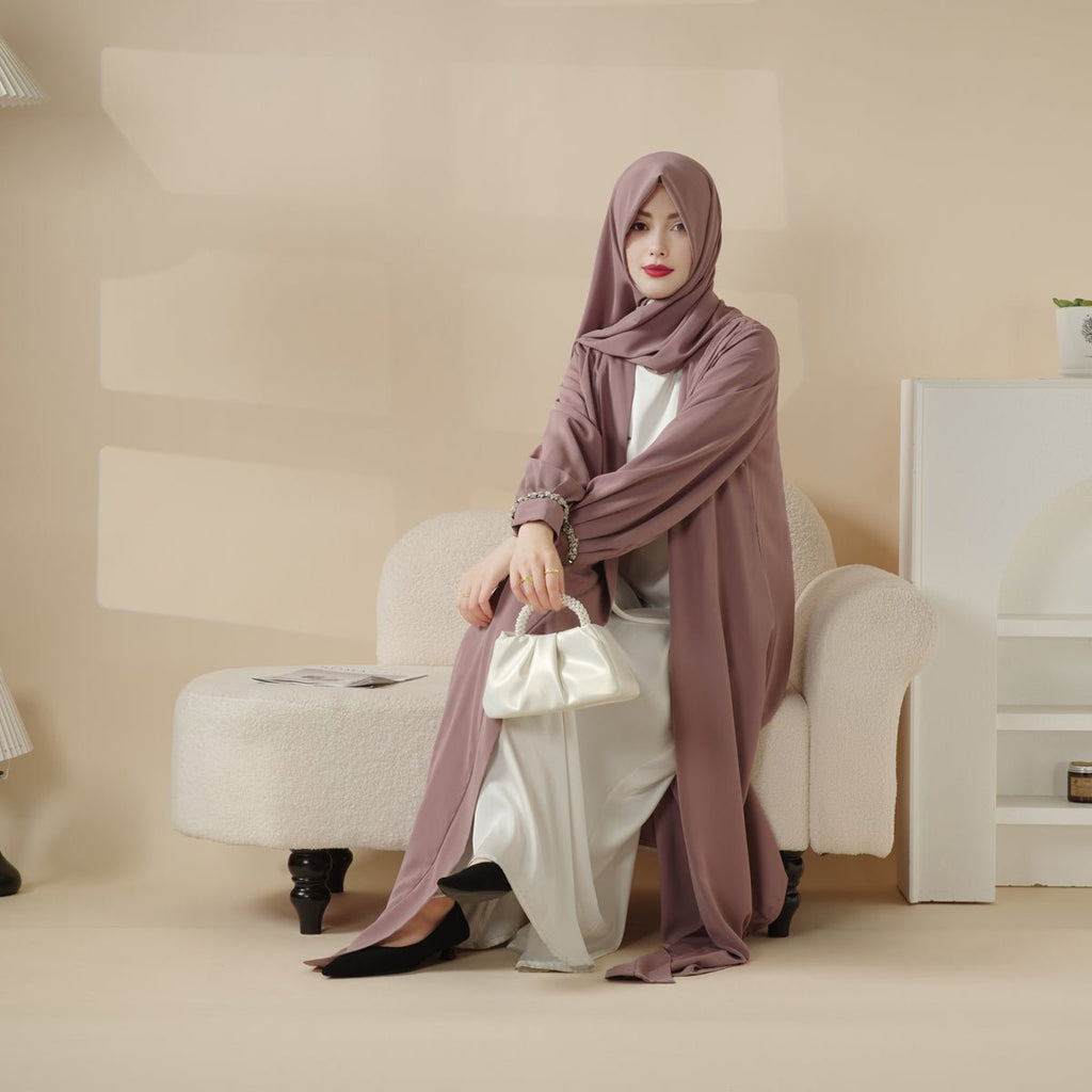 Cardigan Abaya, Western Style Abaya (MOA061) - SJB-DIAMOND ELITES