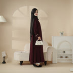 Cardigan Abaya, Western Style Abaya (MOA061) - SJB-DIAMOND ELITES