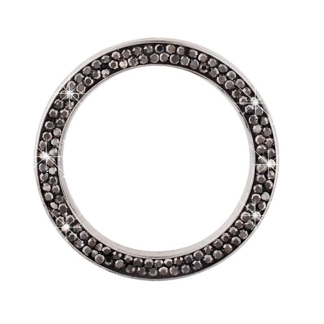Cars One-Key Engine Start Stop Ignition Push Button Switch Cover Decorative Rhinestone Diamond Crystal Ring Car Parts Push to Start Button Cover Crystal Rhinestone Car Ring Emblem Sticker Bling Accessories for Women Stevvex