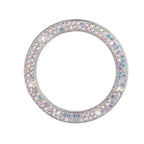 Cars One-Key Engine Start Stop Ignition Push Button Switch Cover Decorative Rhinestone Diamond Crystal Ring Car Parts Push to Start Button Cover Crystal Rhinestone Car Ring Emblem Sticker Bling Accessories for Women Stevvex