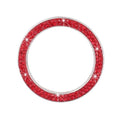 Cars One-Key Engine Start Stop Ignition Push Button Switch Cover Decorative Rhinestone Diamond Crystal Ring Car Parts Push to Start Button Cover Crystal Rhinestone Car Ring Emblem Sticker Bling Accessories for Women Stevvex