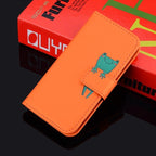 Cartoon Animal Cute Leather Wallet Flip Case Creative Magnetic Protective Cover Lovely Animal Flip Leather Phone Case For iPhone 13 12 11 Pro X XS XR Max Card Holder Funny Phone Cover Stevvex