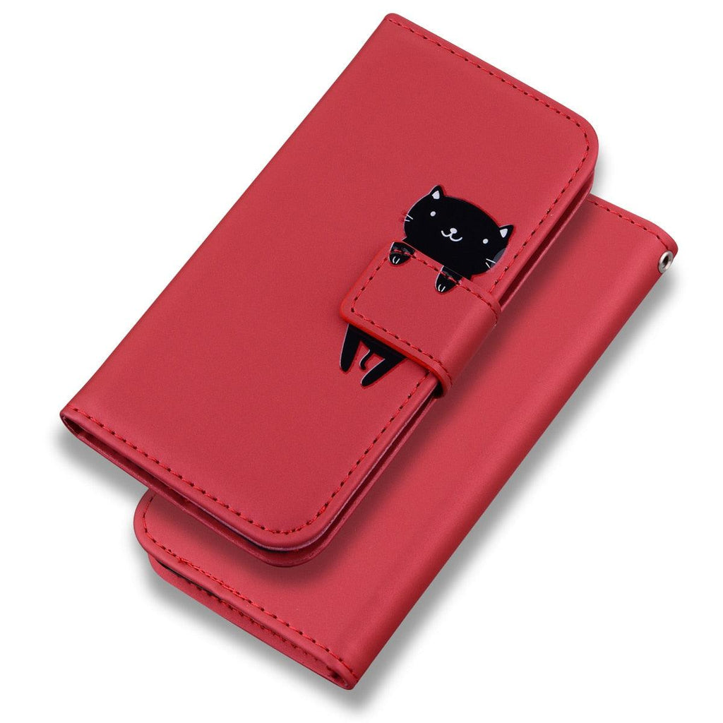Cartoon Animal Cute Leather Wallet Flip Case Creative Magnetic Protective Cover Lovely Animal Flip Leather Phone Case For iPhone 13 12 11 Pro X XS XR Max Card Holder Funny Phone Cover Stevvex