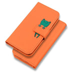 Cartoon Animal Cute Leather Wallet Flip Case Creative Magnetic Protective Cover Lovely Animal Flip Leather Phone Case For iPhone 13 12 11 Pro X XS XR Max Card Holder Funny Phone Cover Stevvex