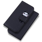 Cartoon Animal Cute Leather Wallet Flip Case Creative Magnetic Protective Cover Lovely Animal Flip Leather Phone Case For iPhone 13 12 11 Pro X XS XR Max Card Holder Funny Phone Cover Stevvex
