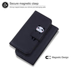 Cartoon Animal Cute Leather Wallet Flip Case Creative Magnetic Protective Cover Lovely Animal Flip Leather Phone Case For iPhone 13 12 11 Pro X XS XR Max Card Holder Funny Phone Cover Stevvex