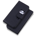Cartoon Animal Cute Leather Wallet Flip Case Creative Magnetic Protective Cover Lovely Animal Flip Leather Phone Case For iPhone 13 12 11 Pro X XS XR Max Card Holder Funny Phone Cover Stevvex