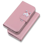 Cartoon Animal Cute Leather Wallet Flip Case Creative Magnetic Protective Cover Lovely Animal Flip Leather Phone Case For iPhone 13 12 11 Pro X XS XR Max Card Holder Funny Phone Cover Stevvex