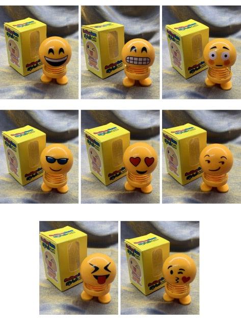Cartoon Car Ornaments Electroplating Spring Shaking Head Doll Toy Shaking Head Toys Car Ornaments Bobblehead Nod Dolls Cute Cartoon Funny Wobble Head Robot Lovely Car Dashboard Decor Spring Car Decoration Doll Stretchable Toy Deformation Stevvex
