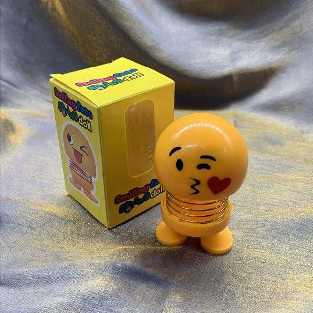 Cartoon Car Ornaments Electroplating Spring Shaking Head Doll Toy Shaking Head Toys Car Ornaments Bobblehead Nod Dolls Cute Cartoon Funny Wobble Head Robot Lovely Car Dashboard Decor Spring Car Decoration Doll Stretchable Toy Deformation Stevvex