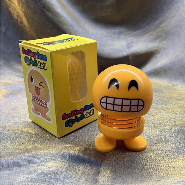 Cartoon Car Ornaments Electroplating Spring Shaking Head Doll Toy Shaking Head Toys Car Ornaments Bobblehead Nod Dolls Cute Cartoon Funny Wobble Head Robot Lovely Car Dashboard Decor Spring Car Decoration Doll Stretchable Toy Deformation Stevvex