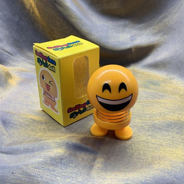 Cartoon Car Ornaments Electroplating Spring Shaking Head Doll Toy Shaking Head Toys Car Ornaments Bobblehead Nod Dolls Cute Cartoon Funny Wobble Head Robot Lovely Car Dashboard Decor Spring Car Decoration Doll Stretchable Toy Deformation Stevvex