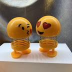 Cartoon Car Ornaments Electroplating Spring Shaking Head Doll Toy Shaking Head Toys Car Ornaments Bobblehead Nod Dolls Cute Cartoon Funny Wobble Head Robot Lovely Car Dashboard Decor Spring Car Decoration Doll Stretchable Toy Deformation Stevvex