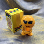 Cartoon Car Ornaments Electroplating Spring Shaking Head Doll Toy Shaking Head Toys Car Ornaments Bobblehead Nod Dolls Cute Cartoon Funny Wobble Head Robot Lovely Car Dashboard Decor Spring Car Decoration Doll Stretchable Toy Deformation Stevvex