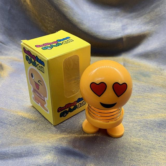 Cartoon Car Ornaments Electroplating Spring Shaking Head Doll Toy Shaking Head Toys Car Ornaments Bobblehead Nod Dolls Cute Cartoon Funny Wobble Head Robot Lovely Car Dashboard Decor Spring Car Decoration Doll Stretchable Toy Deformation Stevvex