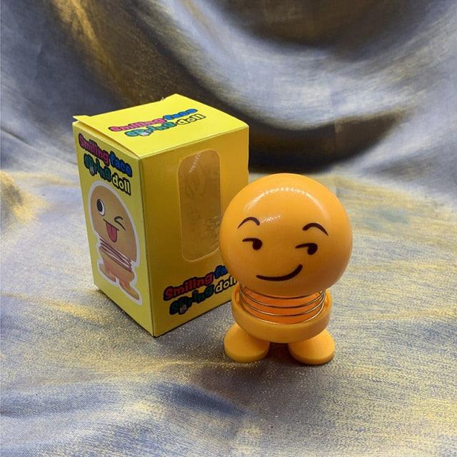 Cartoon Car Ornaments Electroplating Spring Shaking Head Doll Toy Shaking Head Toys Car Ornaments Bobblehead Nod Dolls Cute Cartoon Funny Wobble Head Robot Lovely Car Dashboard Decor Spring Car Decoration Doll Stretchable Toy Deformation Stevvex