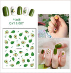Cartoon Characters Plants Animals Forest Flowers Small Fresh Flowers 3D Nail Stickers Hyuna Style Nail Patch Waterproof Self Adhesive Nail Decals for Nail Art Decoration Including Hearts Stars Letters Bowknot Leaves Flowers Plants Fruits Butterflies