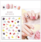 Cartoon Characters Plants Animals Forest Flowers Small Fresh Flowers 3D Nail Stickers Hyuna Style Nail Patch Waterproof Self Adhesive Nail Decals for Nail Art Decoration Including Hearts Stars Letters Bowknot Leaves Flowers Plants Fruits Butterflies