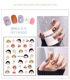 Cartoon Characters Plants Animals Forest Flowers Small Fresh Flowers 3D Nail Stickers Hyuna Style Nail Patch Waterproof Self Adhesive Nail Decals for Nail Art Decoration Including Hearts Stars Letters Bowknot Leaves Flowers Plants Fruits Butterflies